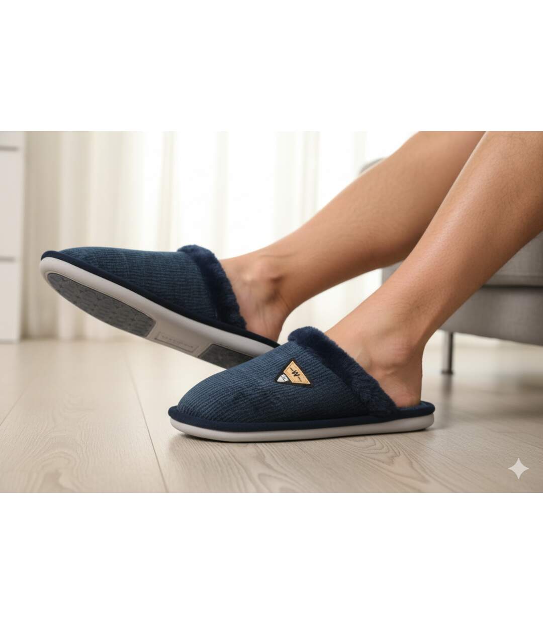 Mules homme velours ondulé MU9714-5