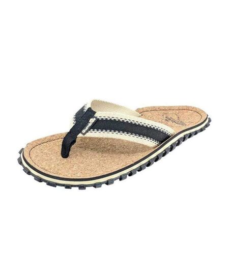 Tongs Homme Beige Noir Gumbies