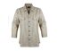Chemisier Femme Beige Lin et Coton Manches Retroussables-5