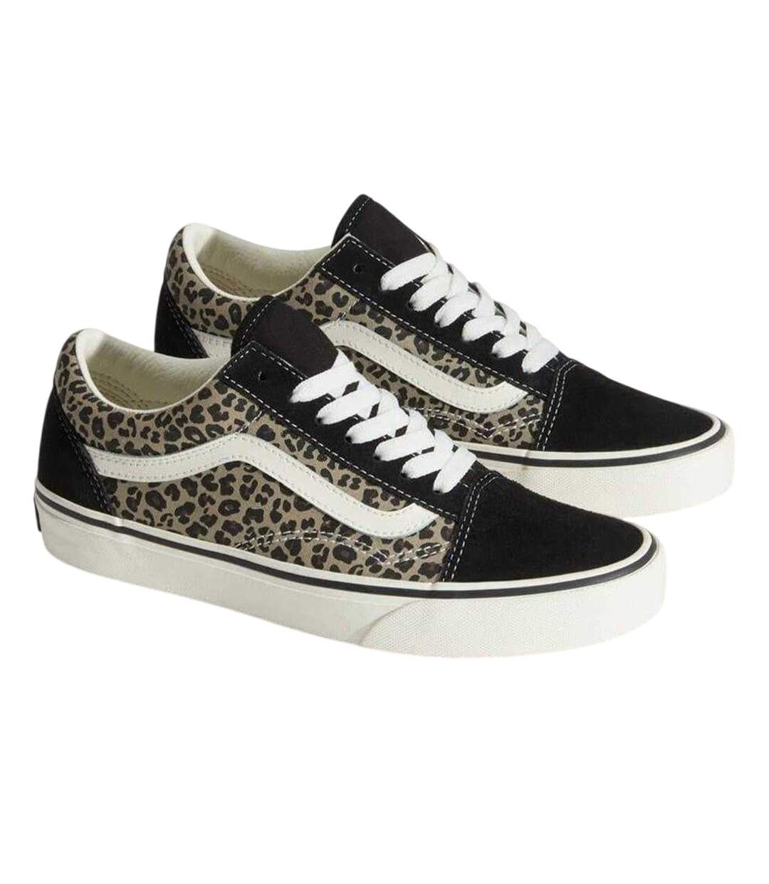 Chaussures À Roulettes Old Skool Femme Beige Noir Vans-3