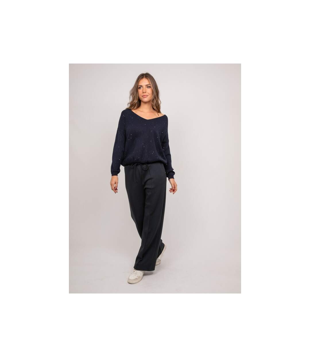 Pantalon large maille ENEZA - Dona X Lisa-4