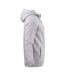 Mens Overhead Melange Full Zip Hoodie Grey Melange Printer-3