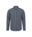 Mens driftwood checked organic shirt dark blue Mountain Warehouse