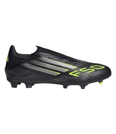 Mens F50 League Laceless Firm Ground Football Boots Black Lemon Adidas