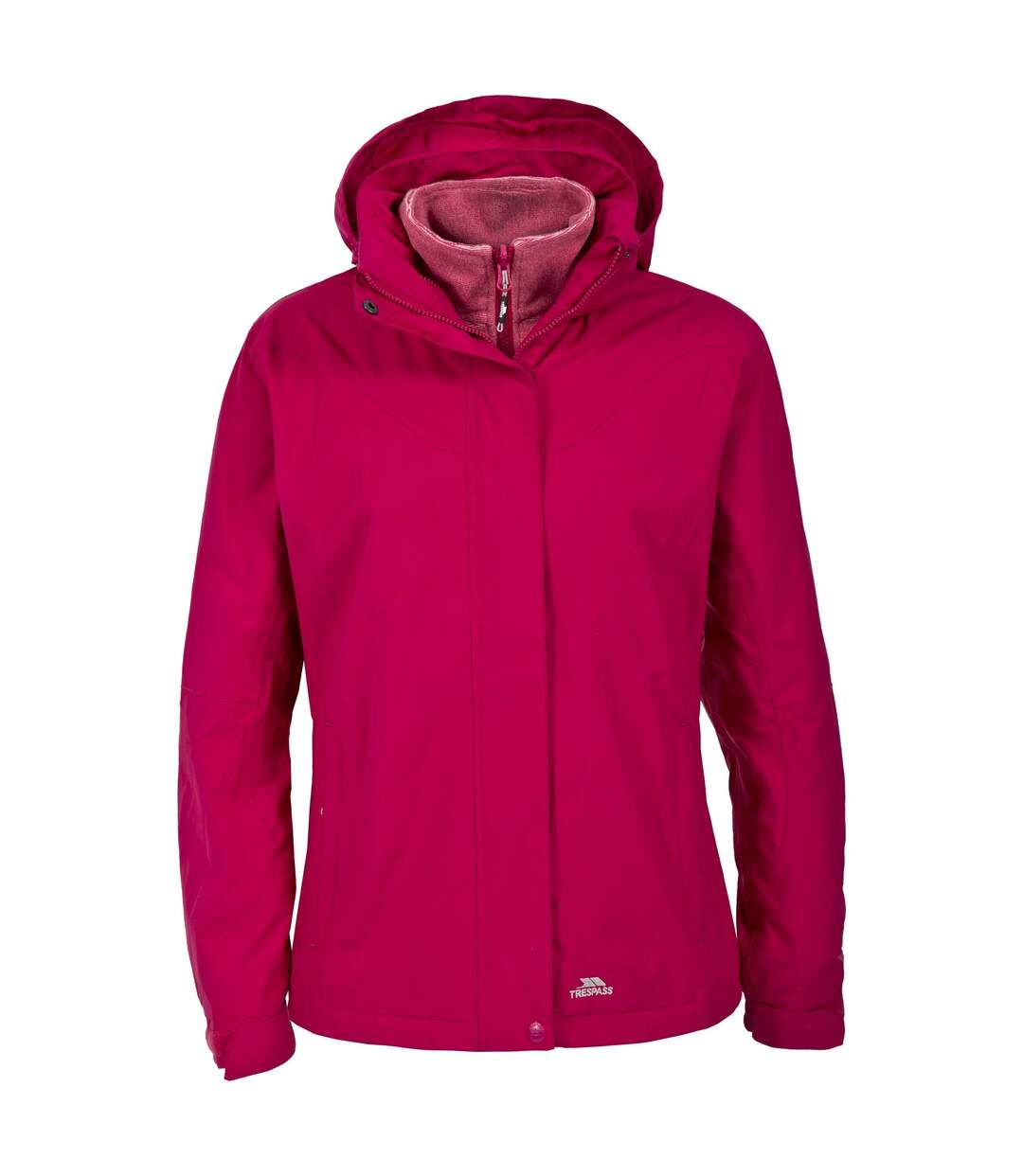 Madalin veste imperméable 3en1 femme cerise Trespass