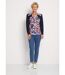 T-shirt uni imprimé manches longues-4