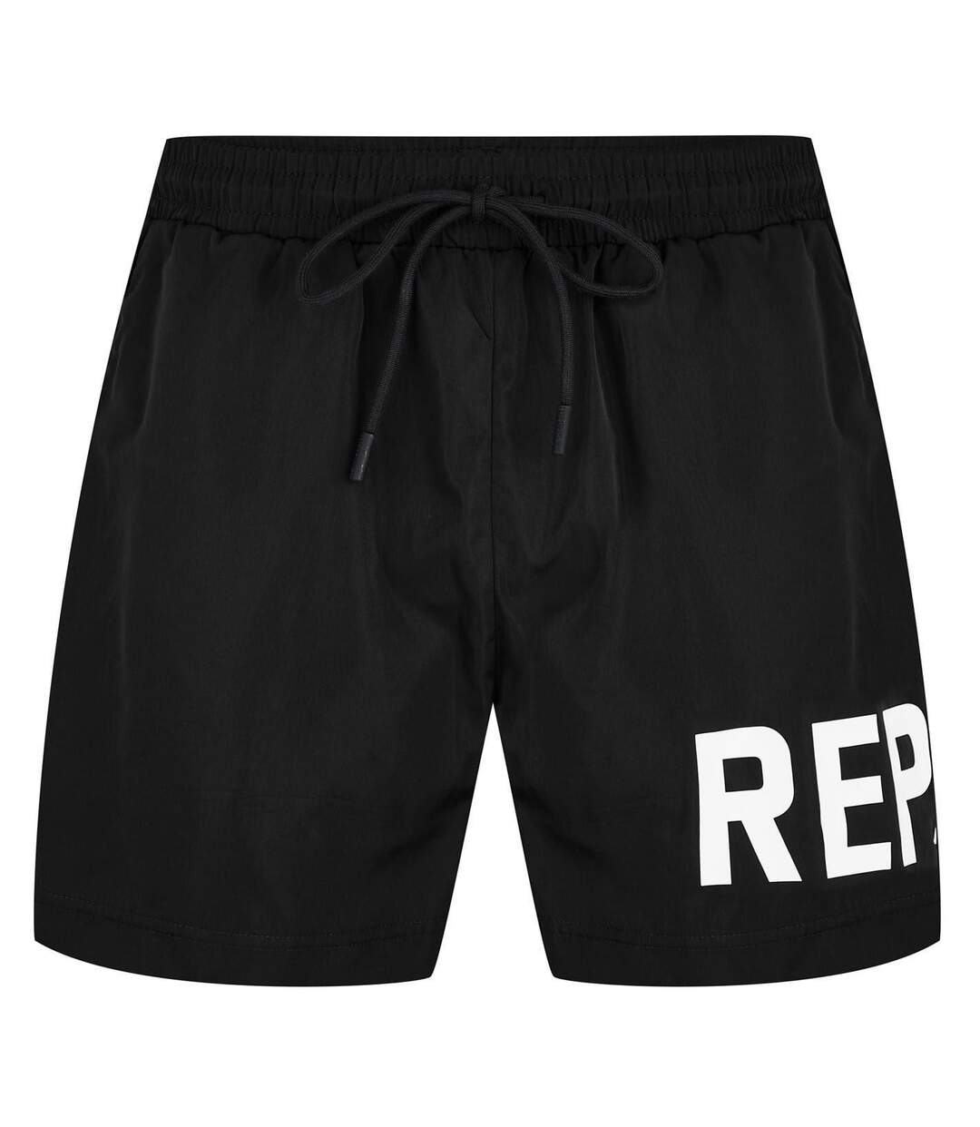 Mens Text Logo Polyester Swim Shorts Black Replay-2