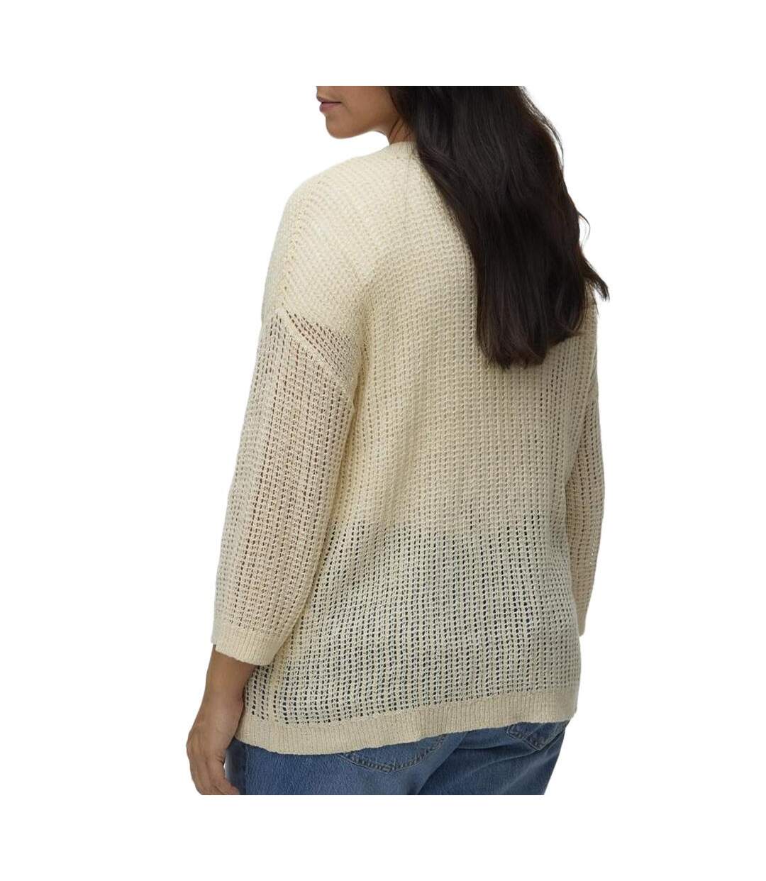 Gilet beige femme vero moda breezy-2