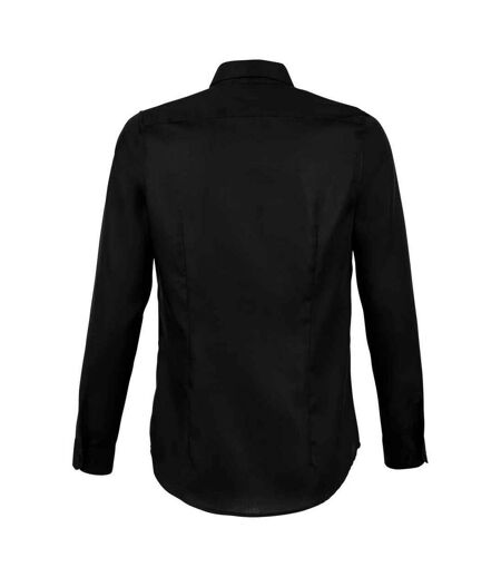 NEOBLU Womens/Ladies Blaise Long-Sleeved Formal Shirt (Deep Black) - UTPC5790