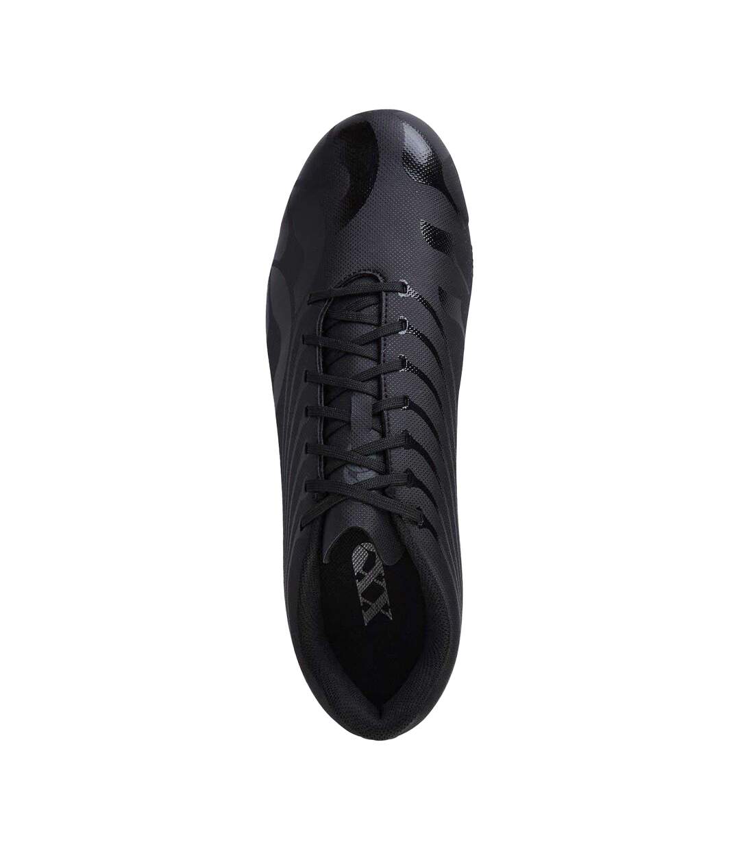 Mens Stampede Groundbreak Team Patterned Leather Soft Ground Rugby Boots Black Silver Canterbury-3
