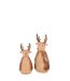 Statuette Déco Renne Imitation Bois 26cm Camel-2