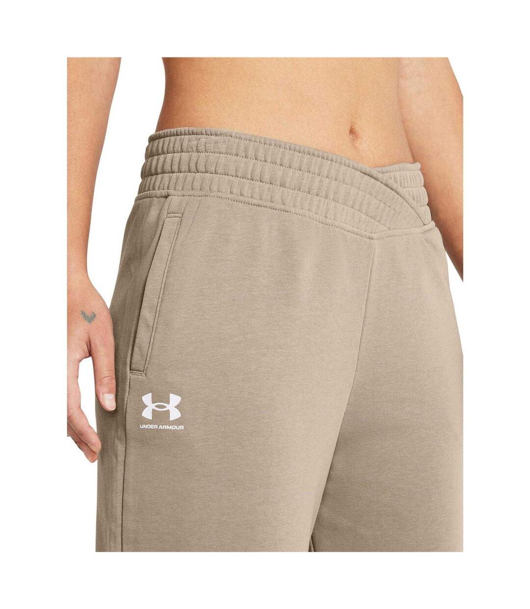 Pantalon De Jogging Rival Terry Femme Marron Blanc Under Armour-4