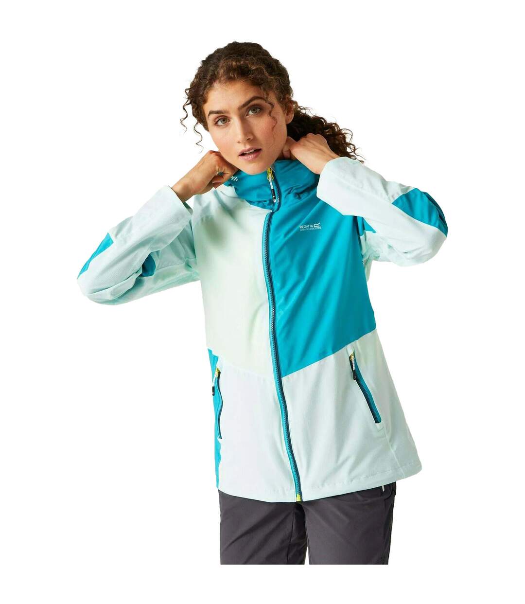Womens/ladies Raddick Ii Waterproof Jacket Bleached Aqua Tahoe Blue Regatta-1