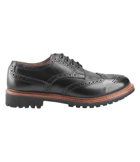 Cotswold Mens Quenington Commando Lace Up Dress Leather Shoe (Black) - UTFS6742