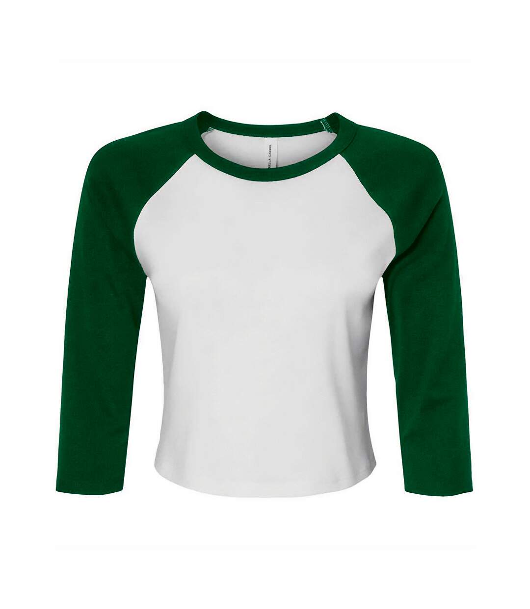 T-shirt court femme blanc / vert kelly Bella + Canvas-1