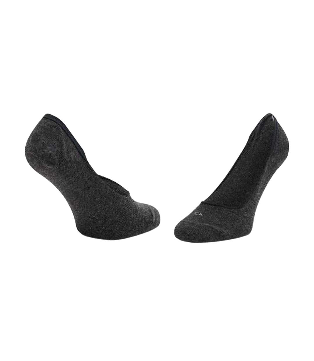 Socquettes Discrètes Motif/style Uni Femme Gris Foncé Gris Calvin Klein-2