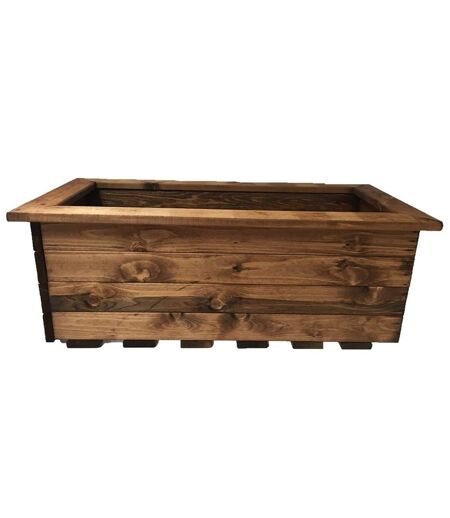 Wooden trough planter 82cm x 41cm x 31cm brown Charles Taylor