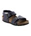 Childrens/kids New York Nubuck Sandals Navy Blue Birkenstock-1