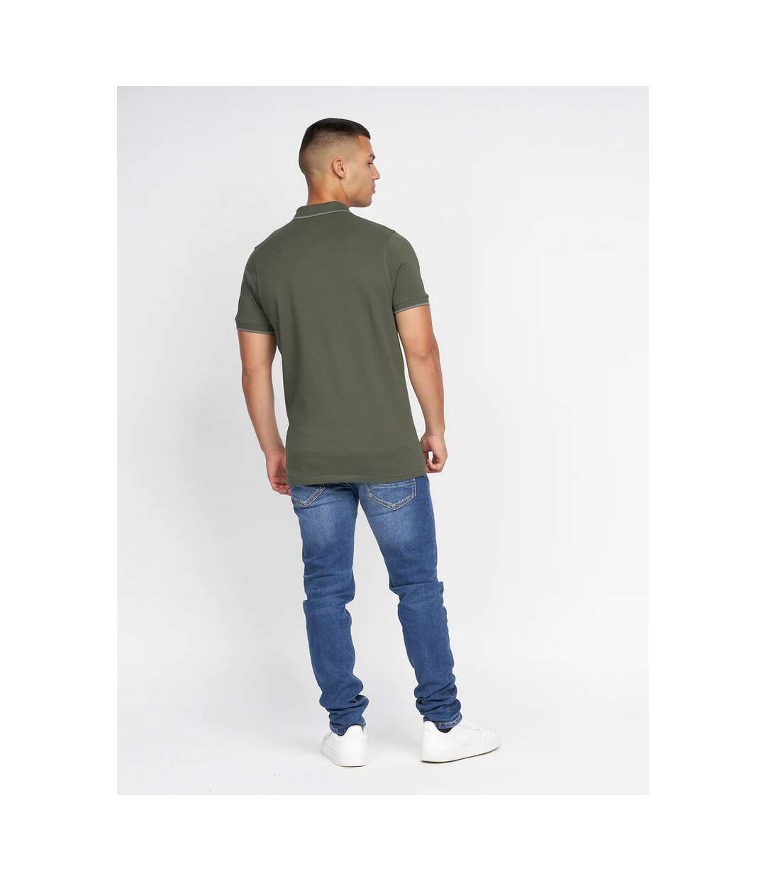 Crosshatch Mens Padro Polo Shirt (Dark Khaki)