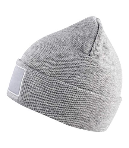 Clique Unisex Adult Hubert Patch Beanie (Gray Melange)