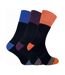 3 Pack Mens Cushioned Anti Blister Dual Layer Hiking Socks-1