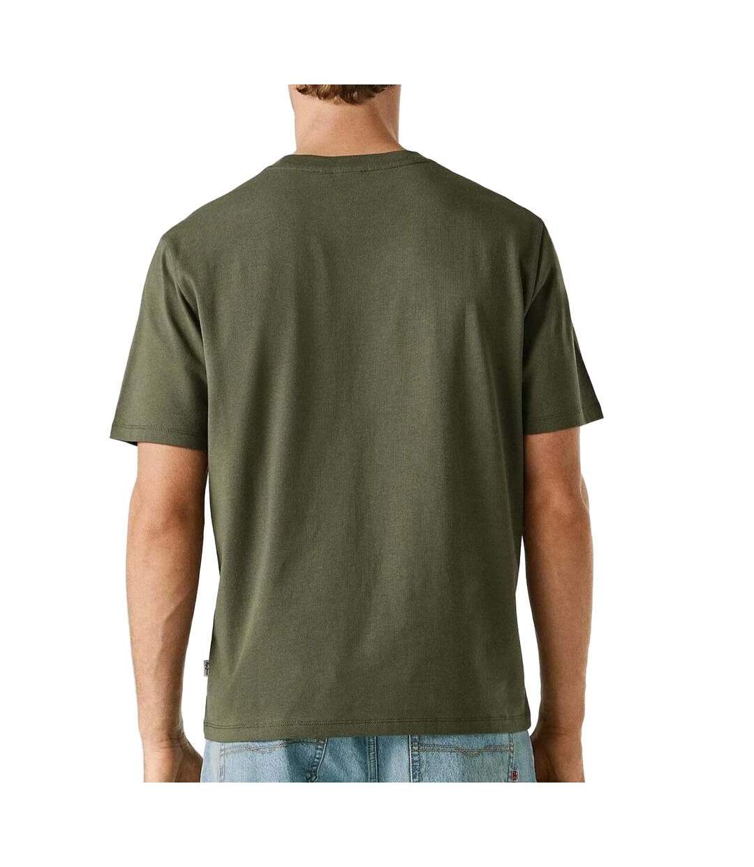 T-Shirt kaki homme pepe jeans contrast connor-2