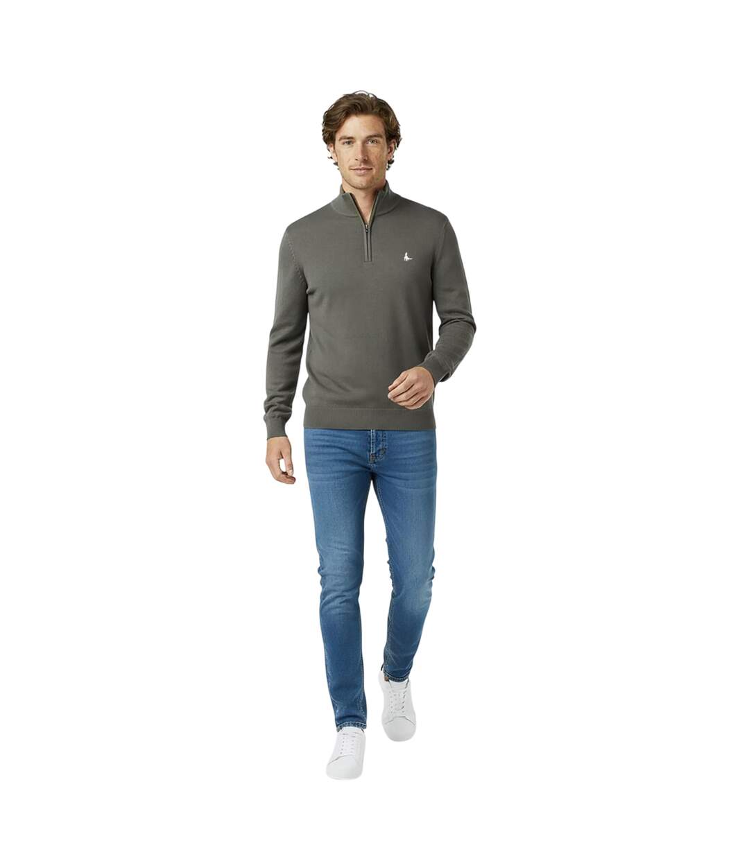 Mens Funnel Neck Jumper Slate Jack Wills-4