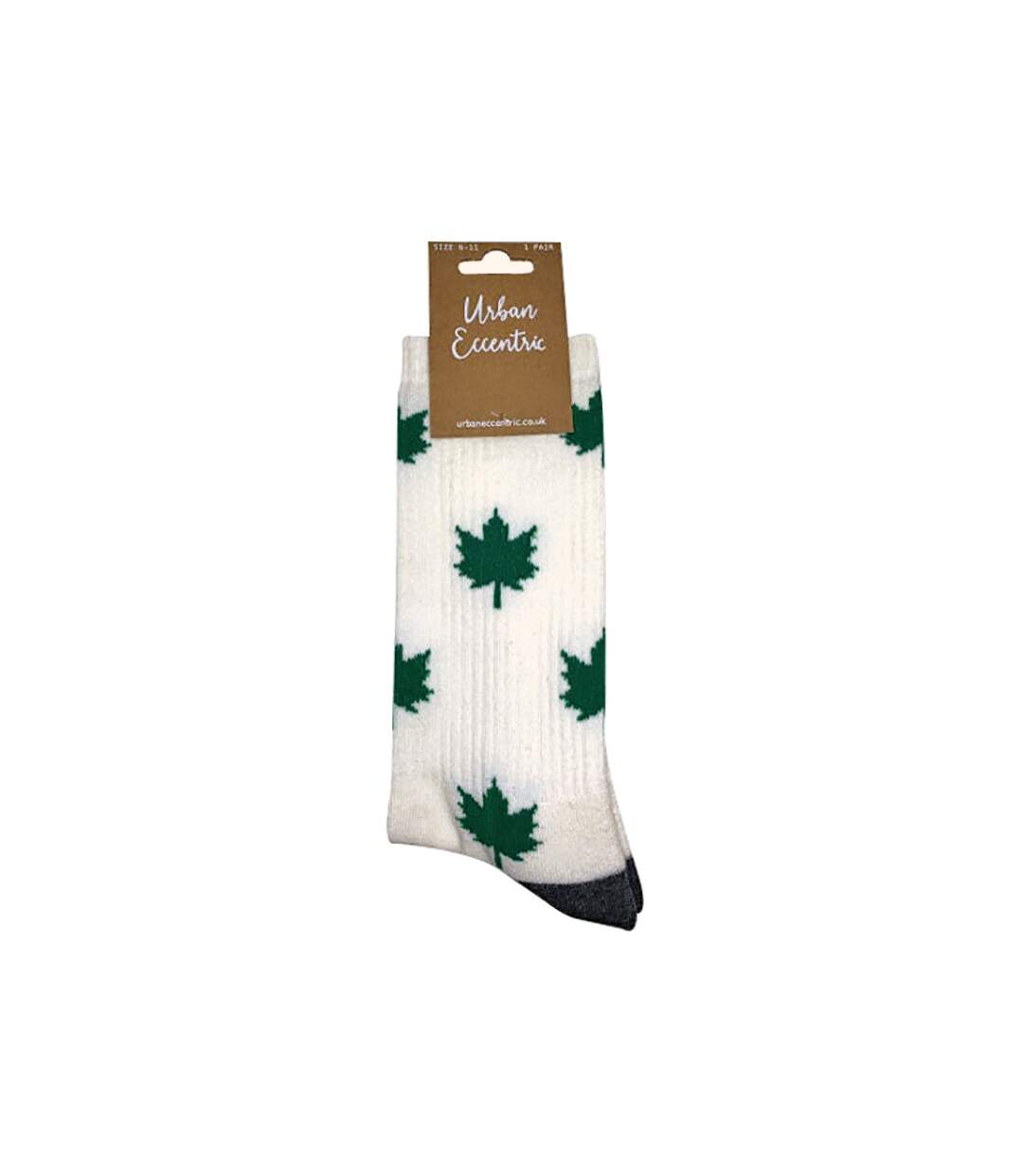 2 Pack Mens Novelty Cotton Rich Weed Leaf Socks