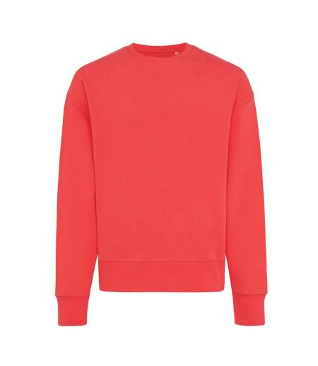 Unisex adult kruger recycled cotton crew neck relaxed fit sweatshirt luscious red Iqoniq