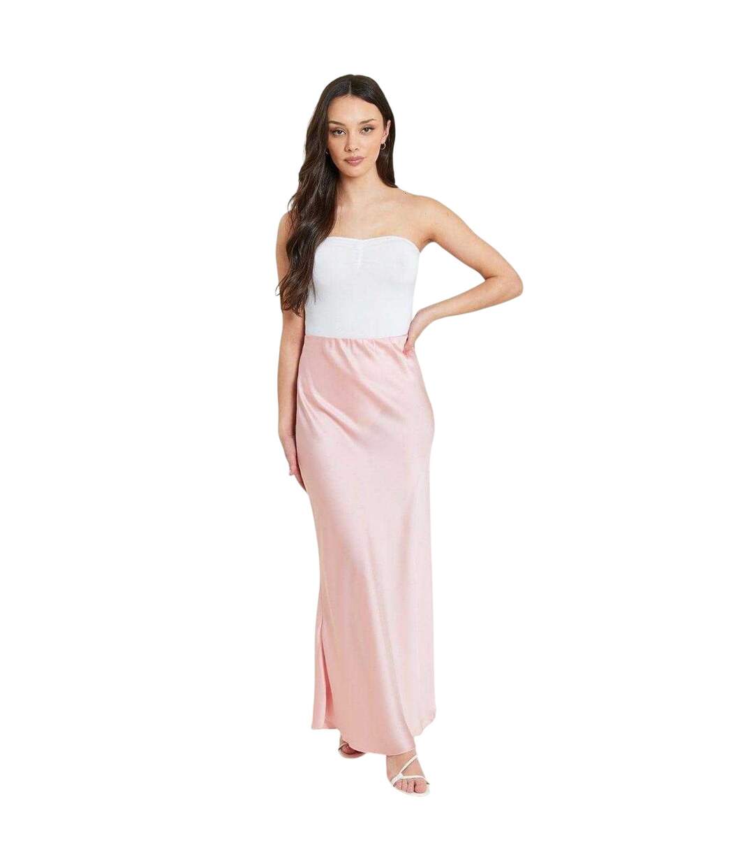 Jupe Mi-longue Femme Rose Vif Be You-1
