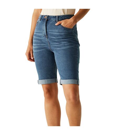 Womens/ladies erdre casual shorts true denim light blue Regatta