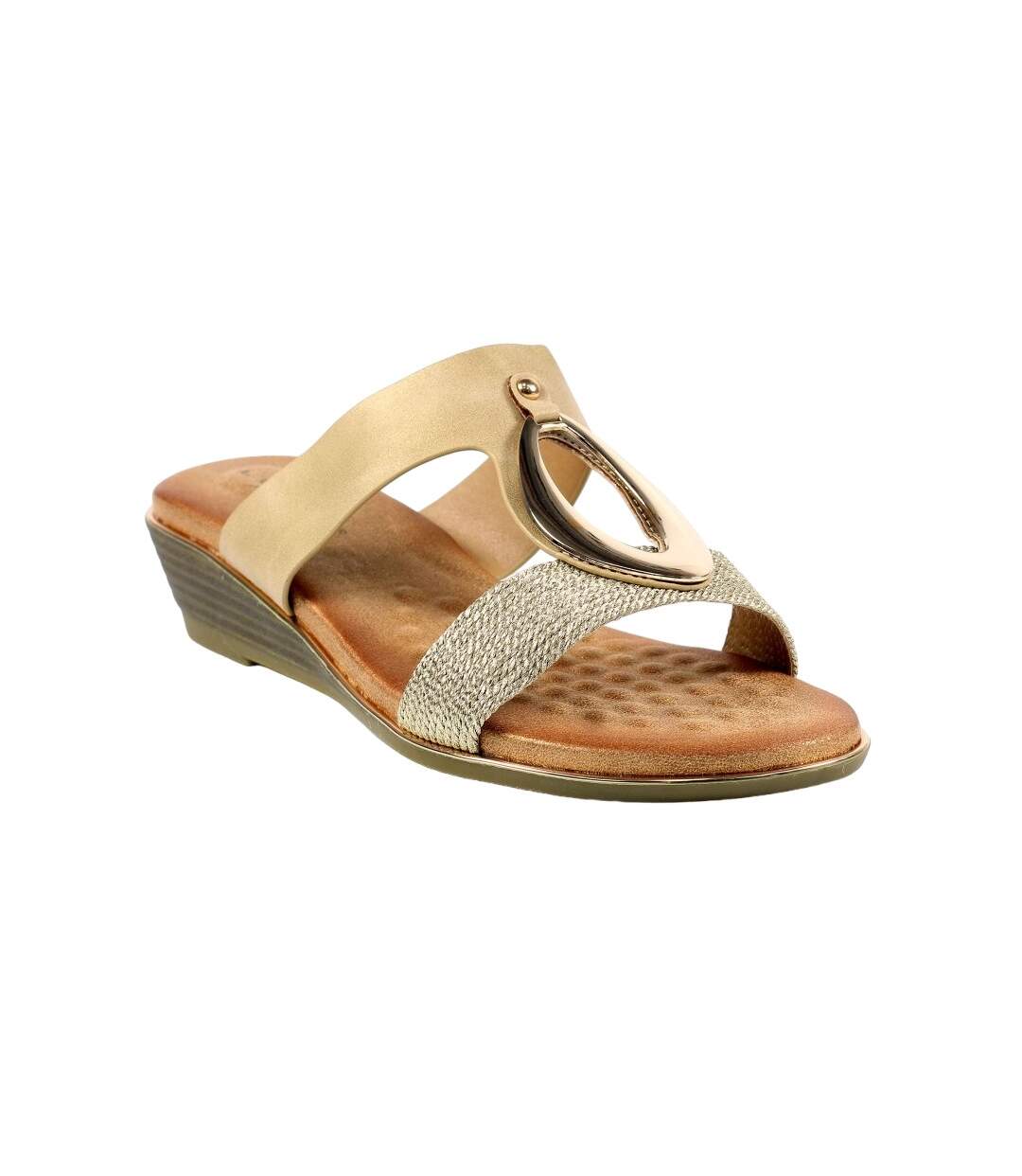 Sandales porto femme beige Lunar-1