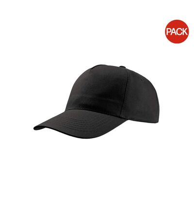 Atlantis Start 5 Panel Cap (Pack of 2) (Black) - UTAB425