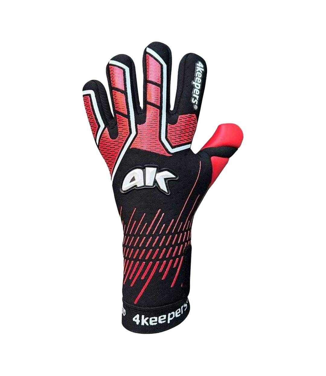Gants De Gardien De But Adulte Noir Rouge 4Keepers-1