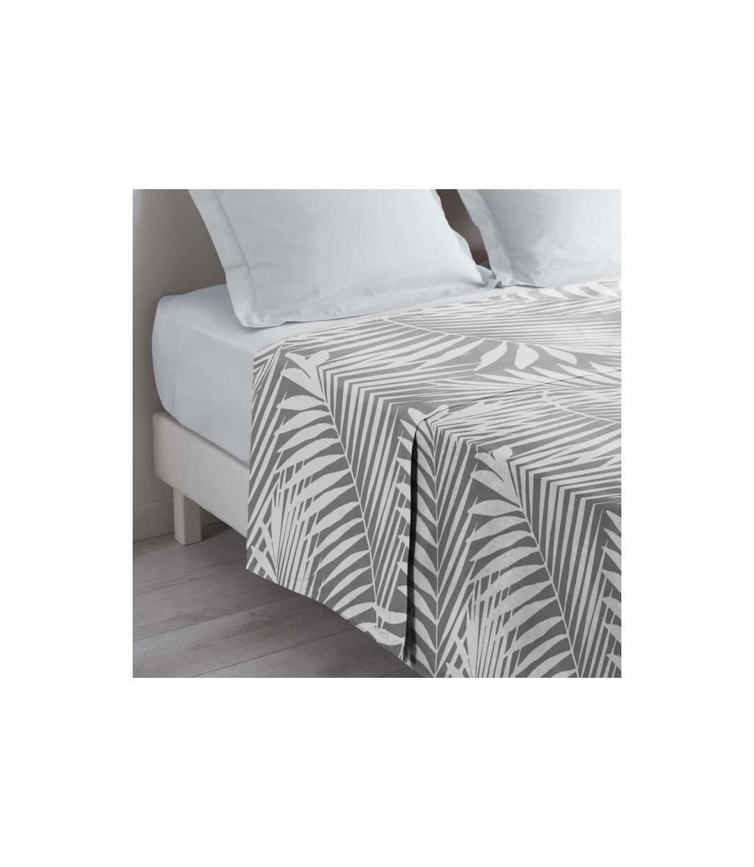 Drap Plat en Coton Botania 180x290cm Gris-1