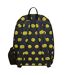 Unisex Black Yellow Smile Backpack with Laptop Sleeve | School Travel Padded Bag-2