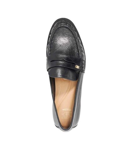 Mocassins Penny Galex Femme Noir Dune London