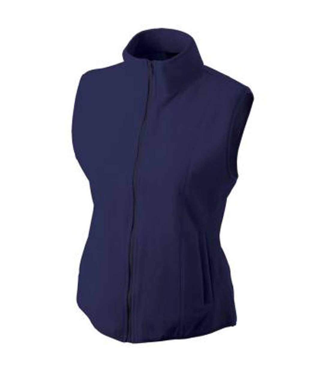 Gilet sans manches bodywarmer polaire femme - JN048 - bleu marine-1