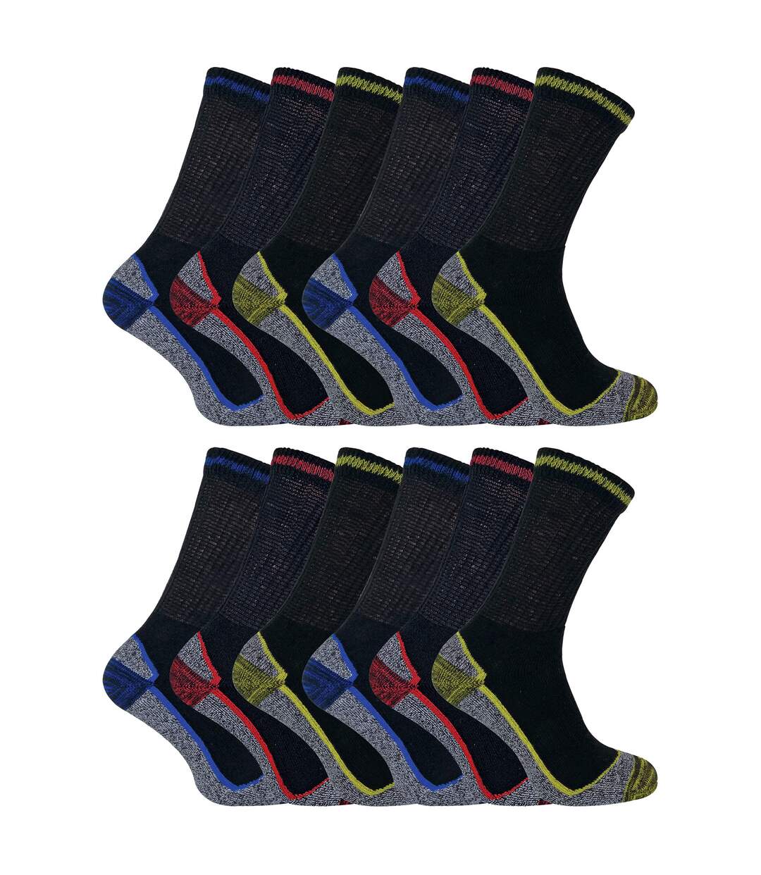 12 Pairs Unisex Soft Breathable Bamboo Work Socks-1
