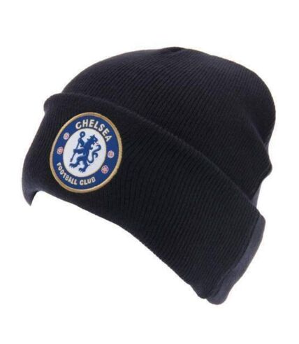 Chelsea FC Official Adults Unisex Turn Up Knitted Hat (Navy) - UTTA2174