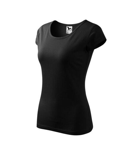 Womens/ladies Pure T-shirt Black Adler