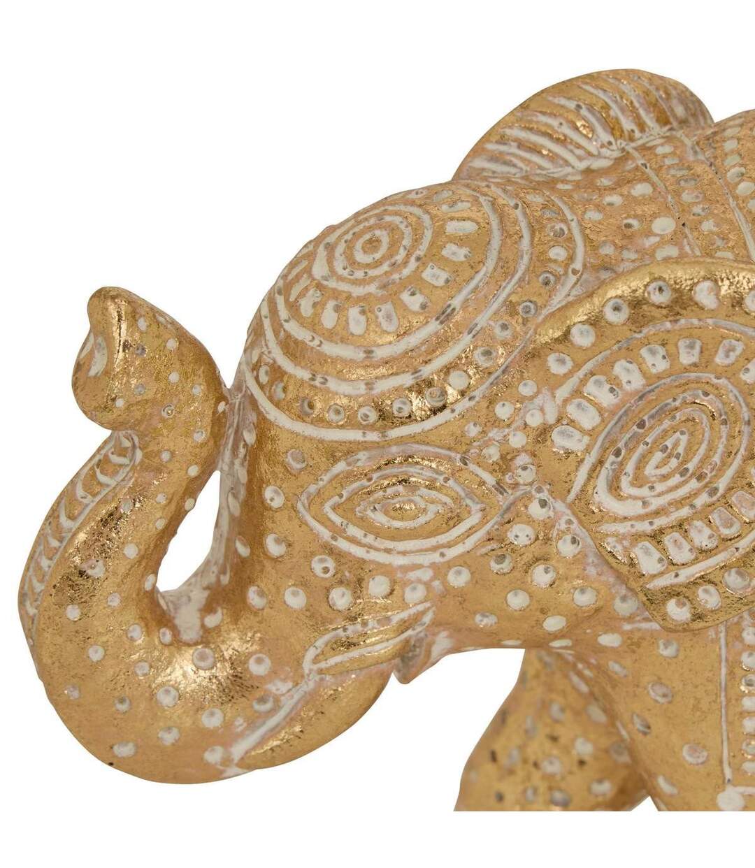 Statuette Éléphant en Résine Gajaj 11cm Doré-2