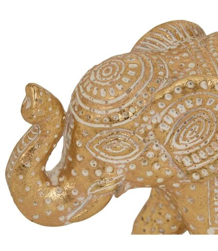 Statuette Éléphant en Résine Gajaj 11cm Doré