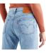 Womens/ladies 501 Straight Ankle Grazer Jeans Light Blue Levis-4