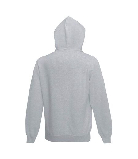 Mens Hooded Sweatshirt / Hoodie Heather Grey Fruit Of The Loom