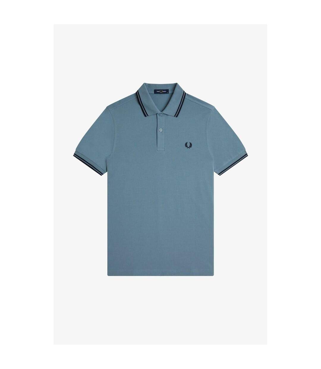 Mens Twin Tip Polo Shirt Blueberry Fred Perry-1