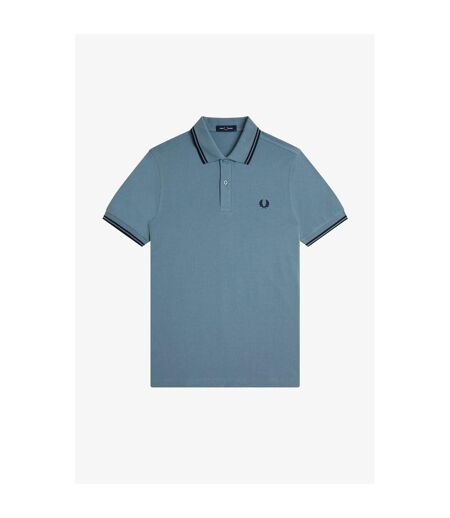 Mens Twin Tip Polo Shirt Blueberry Fred Perry