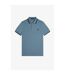 Mens Twin Tip Polo Shirt Blueberry Fred Perry-1