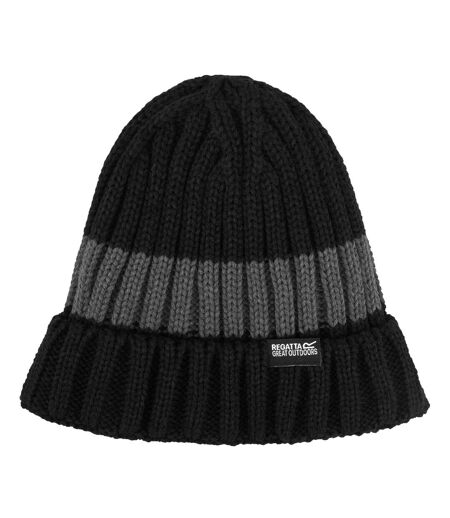 Bonnet Davion Homme Noir Gris Foncé Regatta