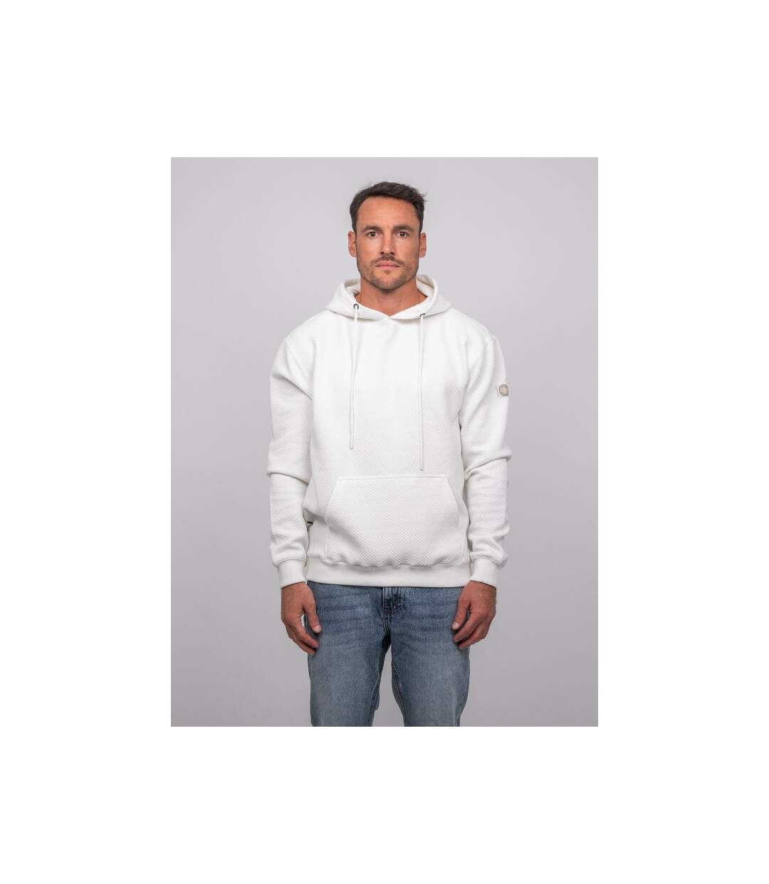 Sweat capuche maille gaufrée uni WERONE-1